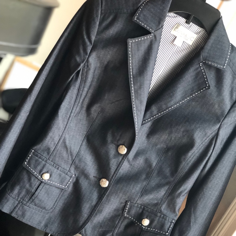 Conrad C Collection 2-Button Navy Blazer Size 4